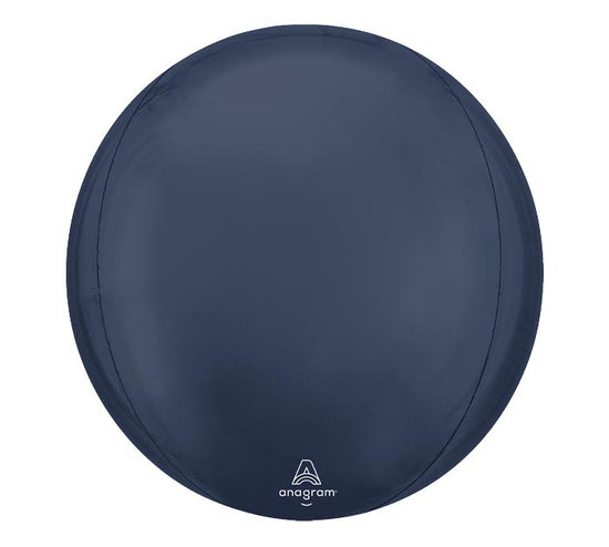 16" Satin Navy Orbz Mylar
