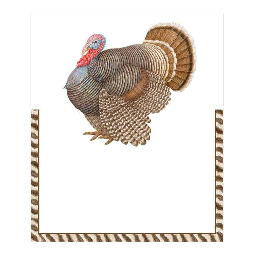 Stripe Border Turkey Place Cards