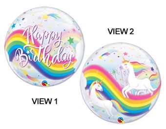 22" HBD Rainbow Unicorns