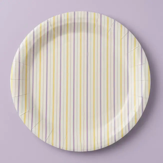 Pastel Fine Stripe Plates