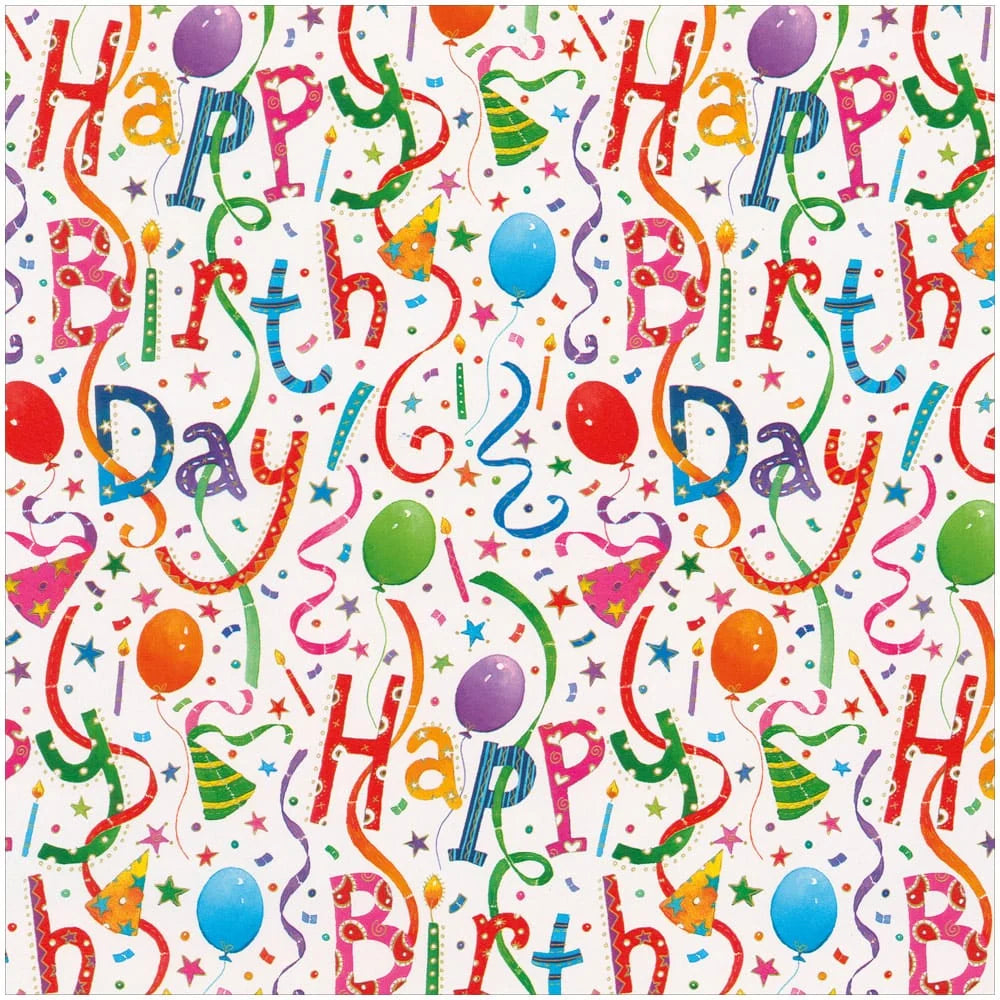 Happy Birthday Wrapping Paper Roll