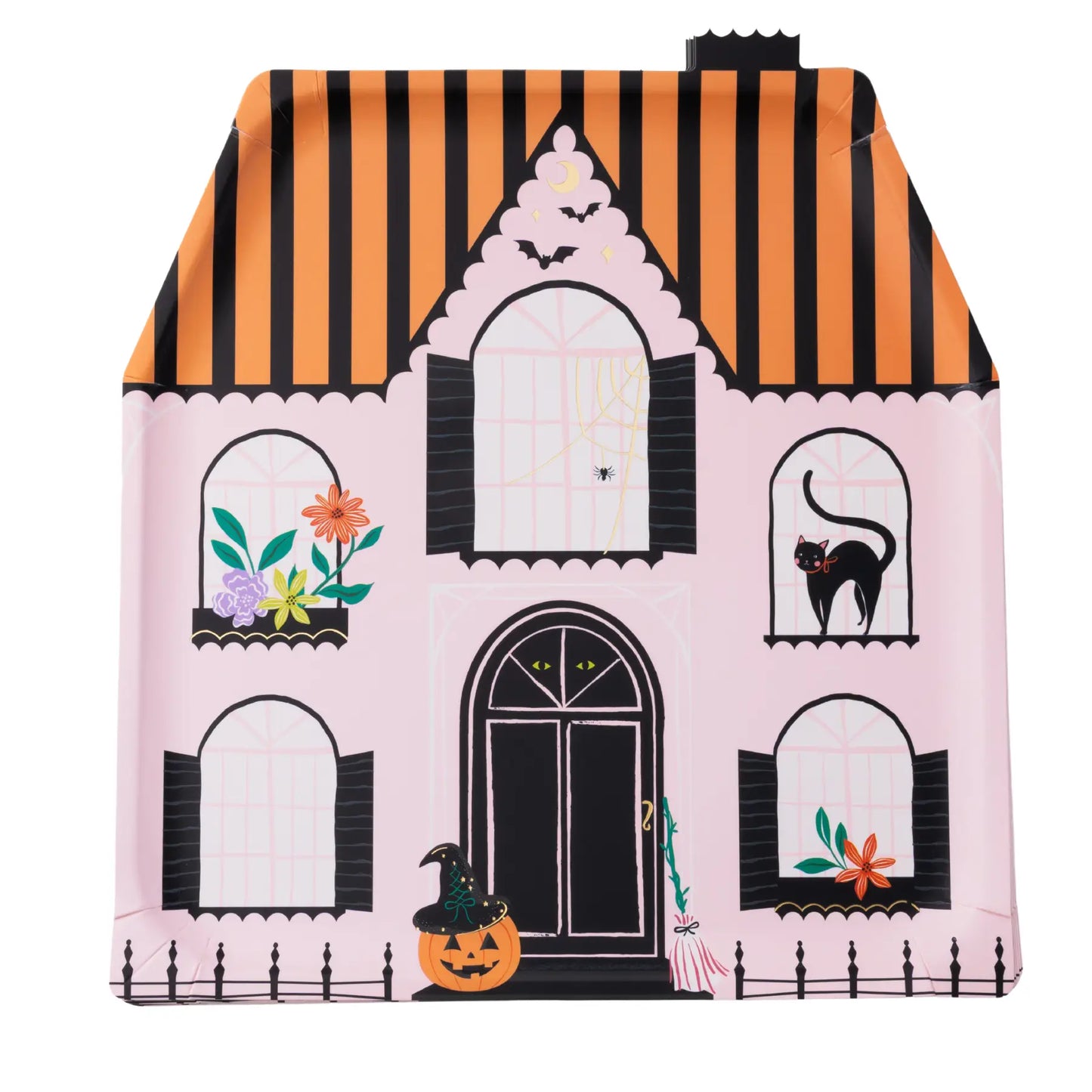 Pink Haunted House Plates