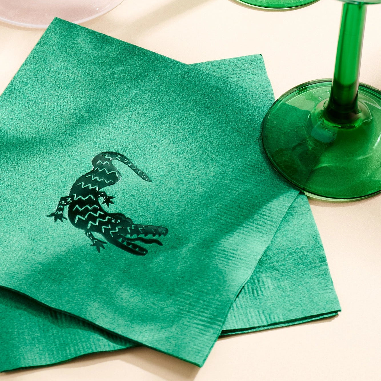 Green Alligator Napkins