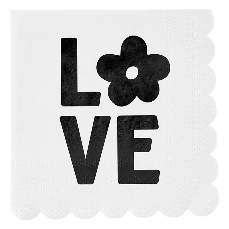 Love Flower Cocktail Napkins