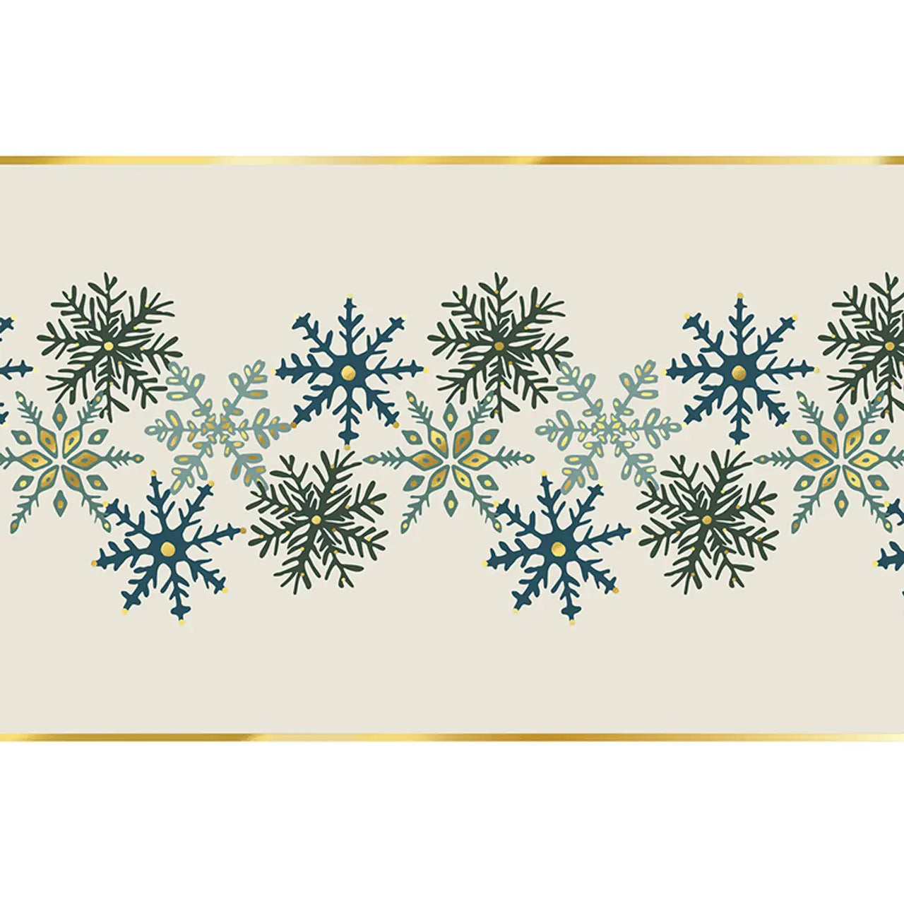 Blue Snowflakes Table Runner