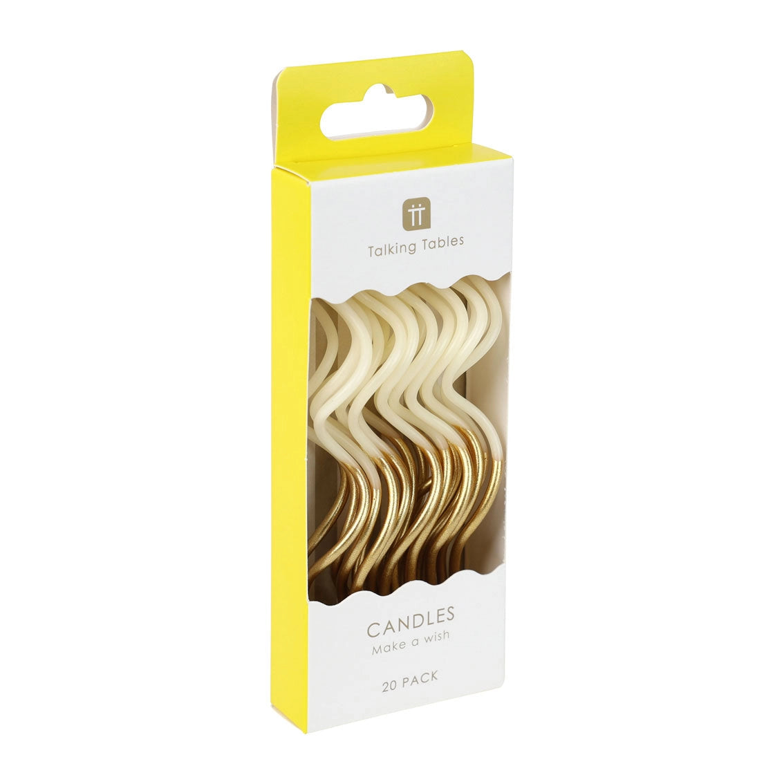 Gold & White Twist Candles