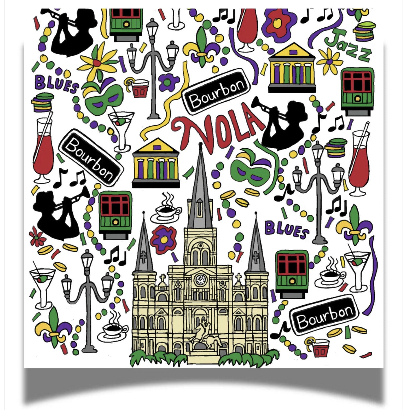 New Orleans Cocktail Napkin