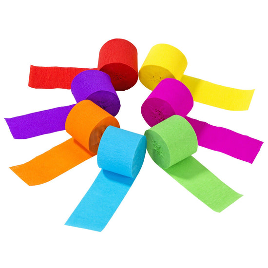 Rainbow Party Streamers | 7 Pack |