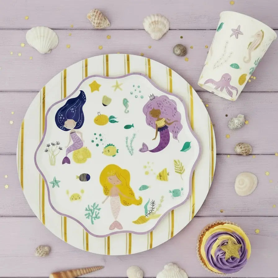 Golden Stripes Dinner Plates