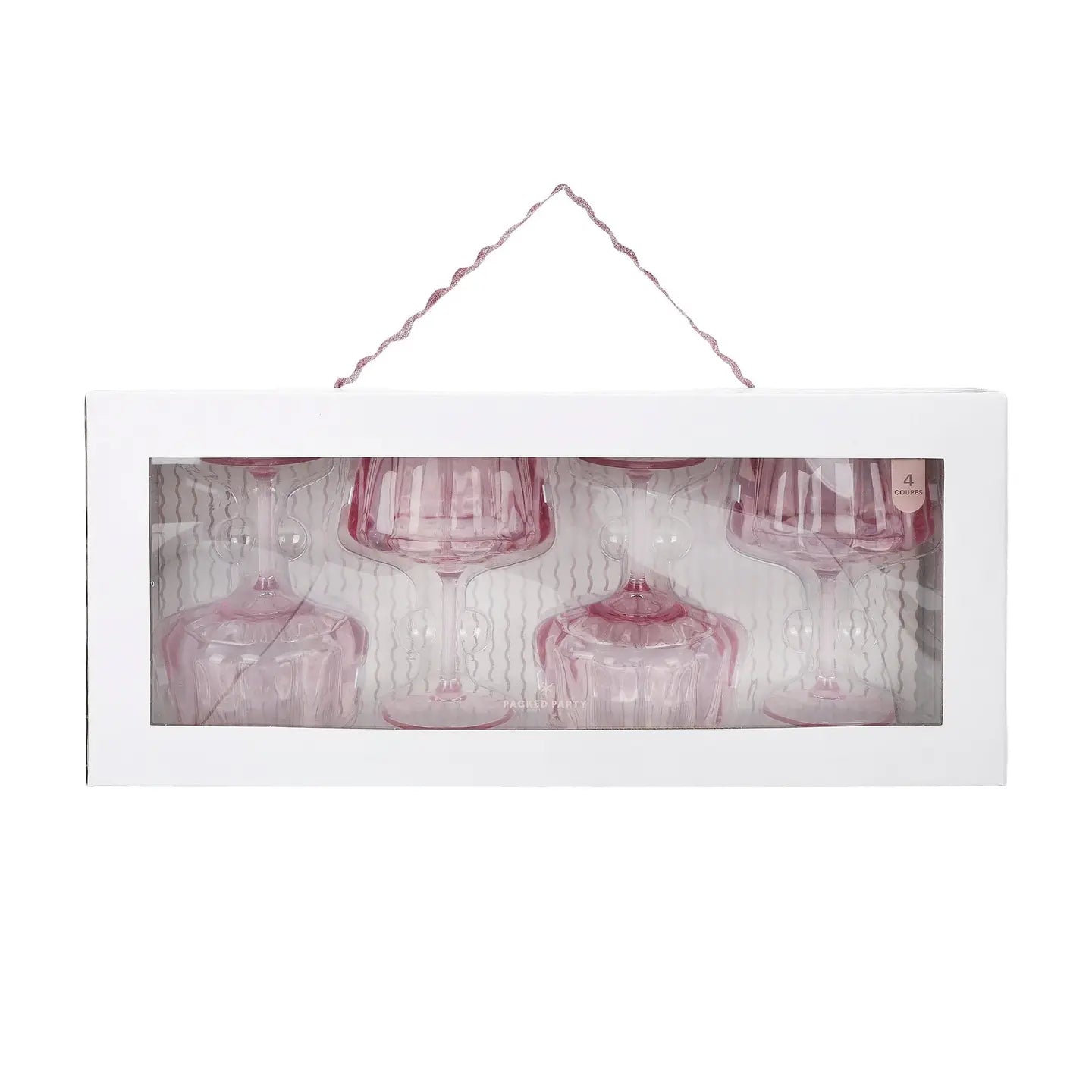 Pretty in Pink Coupe Glasses