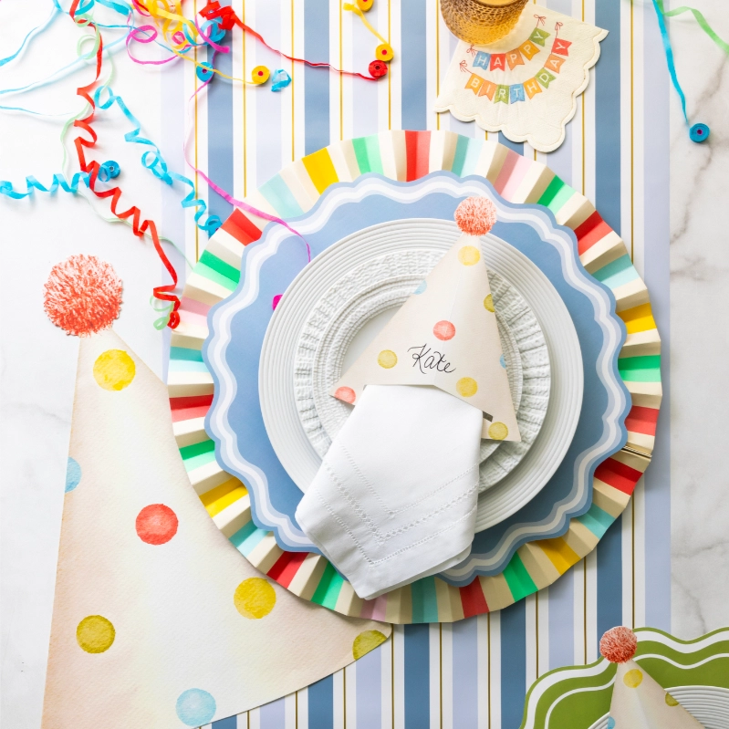 Blue Striped Table Runner