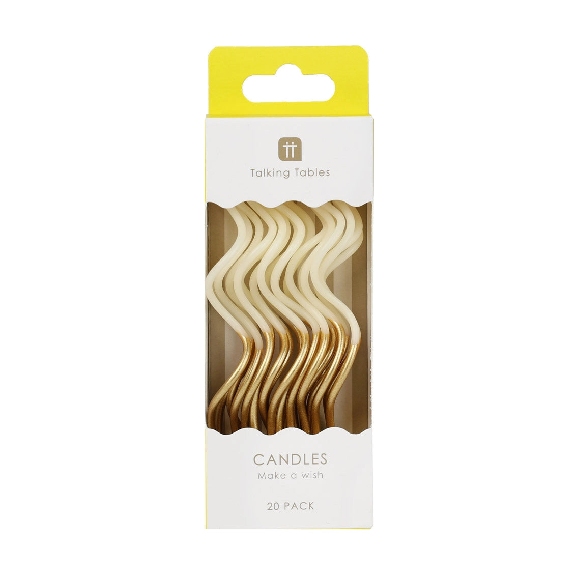 Gold & White Twist Candles