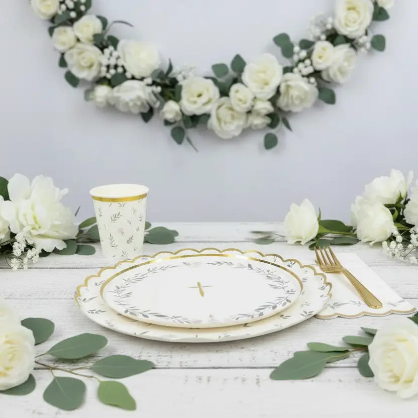 Religious Eucalyptus Dessert Plates