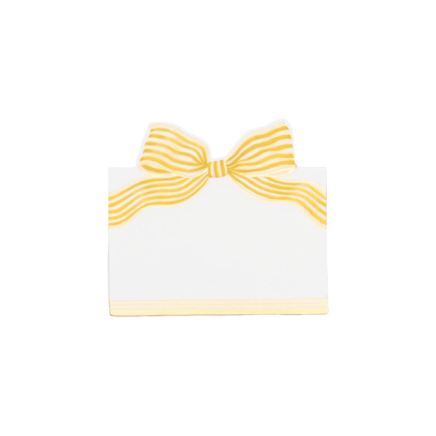 Gold Striped Bow Foil Place Cards