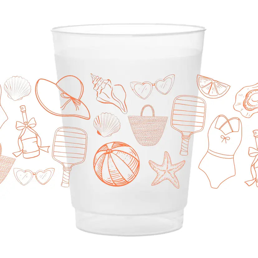 Summer Icons Frosted Cups