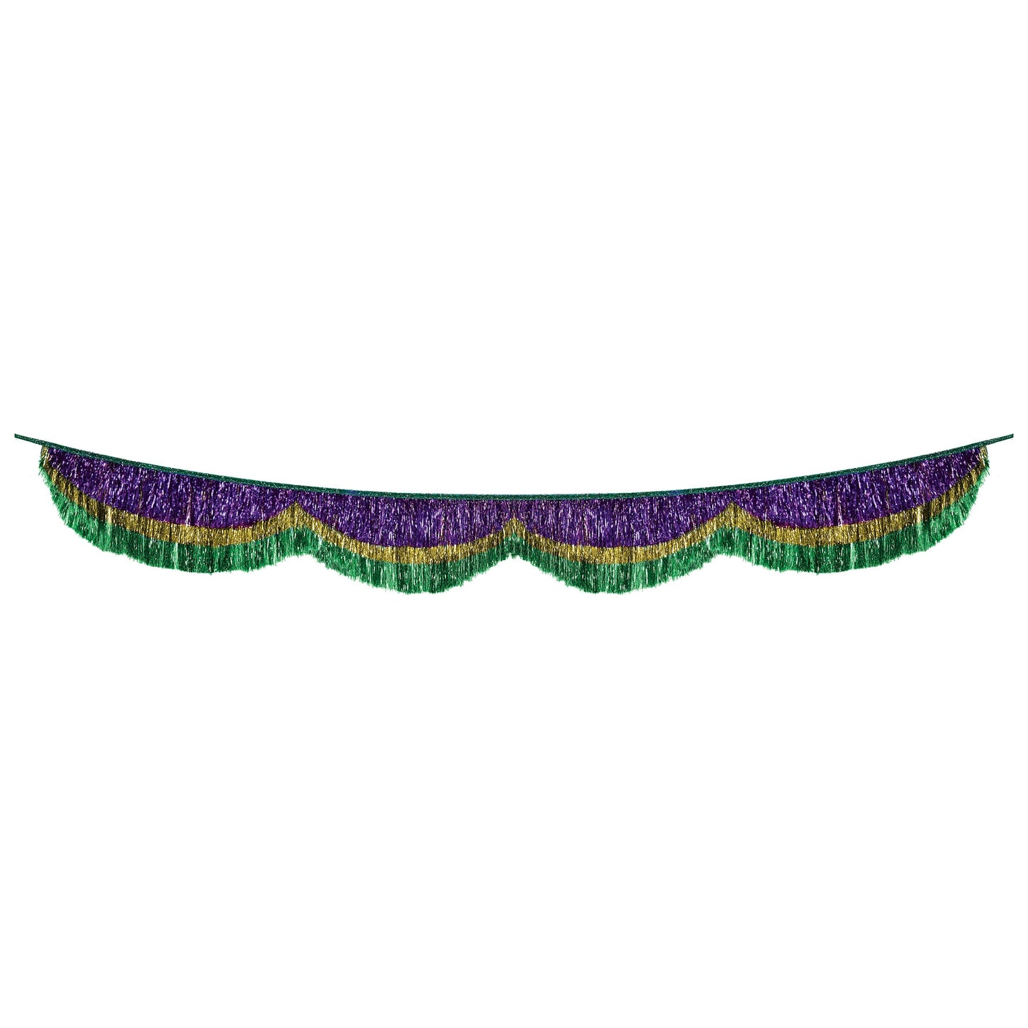 Mardi Gras Tinsel Metallic Bunting