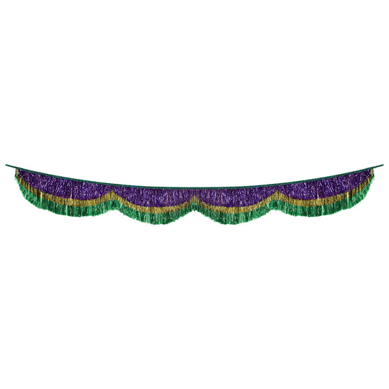 Mardi Gras Tinsel Metallic Bunting