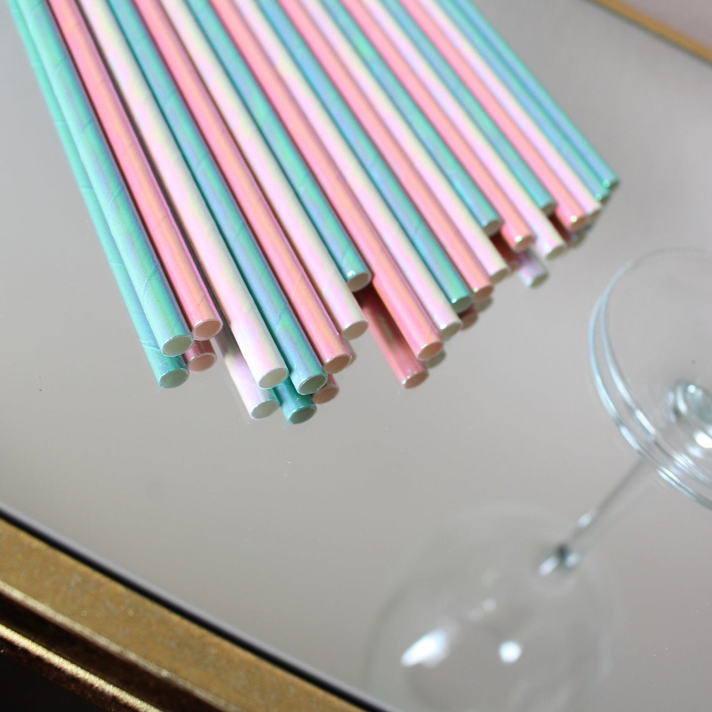 Iridescent Party Straws