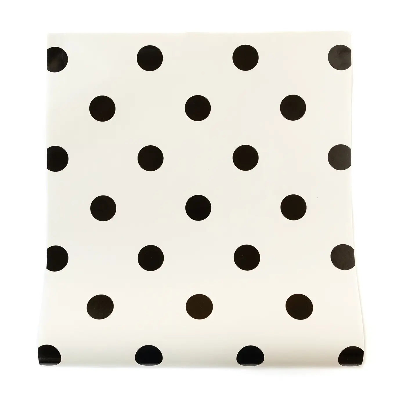 Cream with Black Dots Table Runner