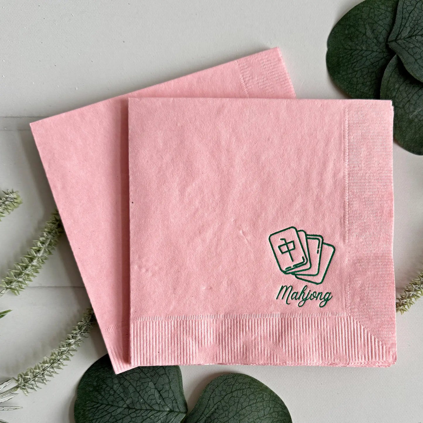 Blush Mahjong Tile Napkins