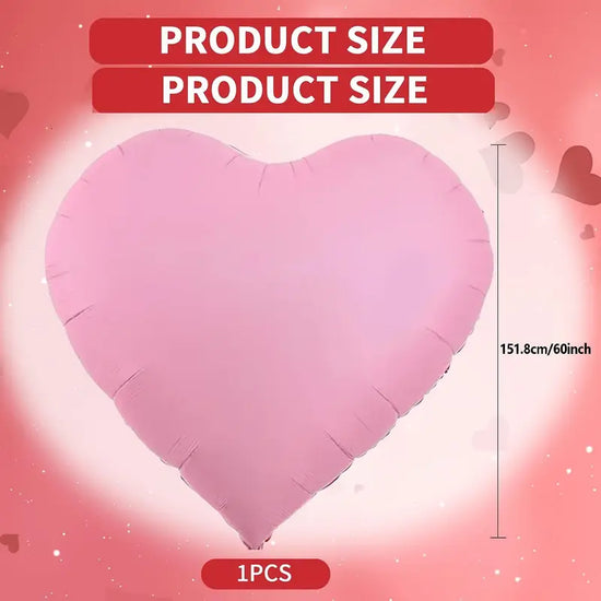 60" Pink Heart Mylar