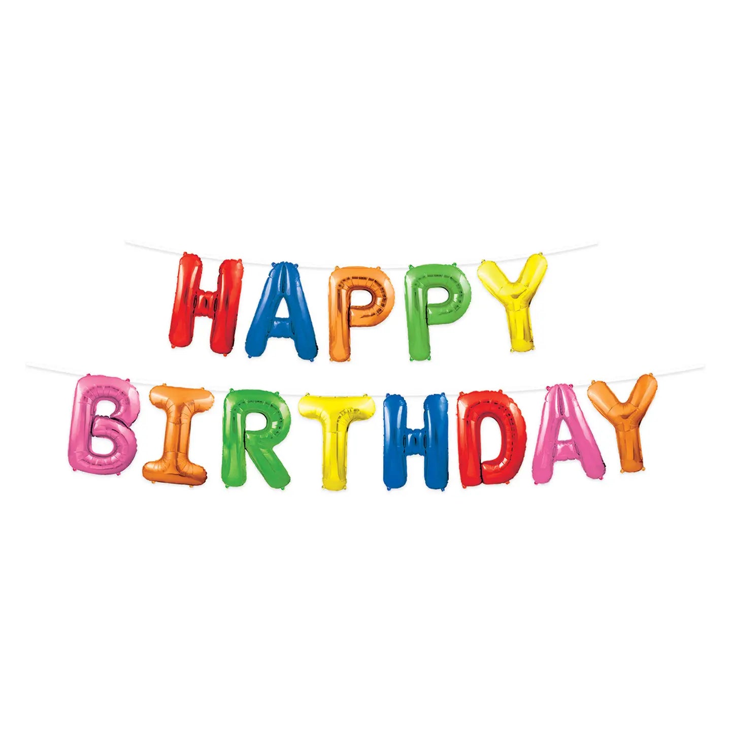 Rainbow Happy Birthday Mylar Garland