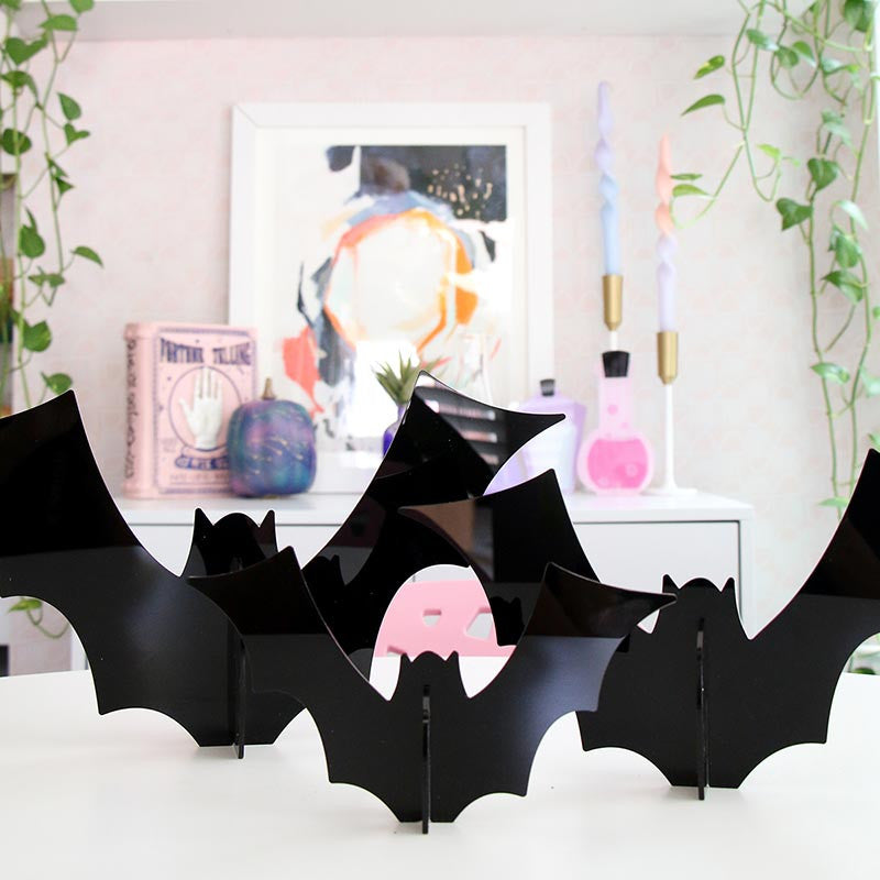 Black Acrylic Bats