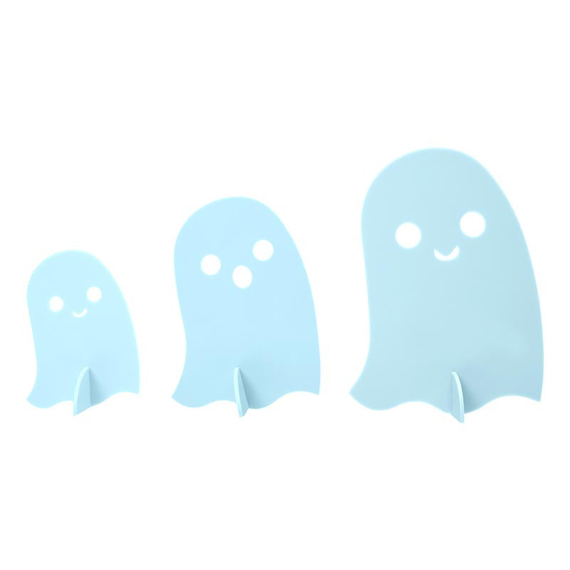 Iridescent Blue Acrylic Ghosts
