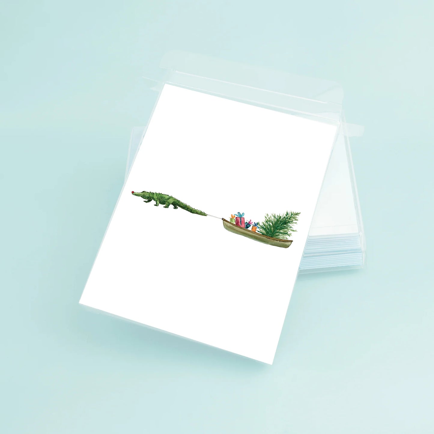 Alligator Pirogue Greeting Card
