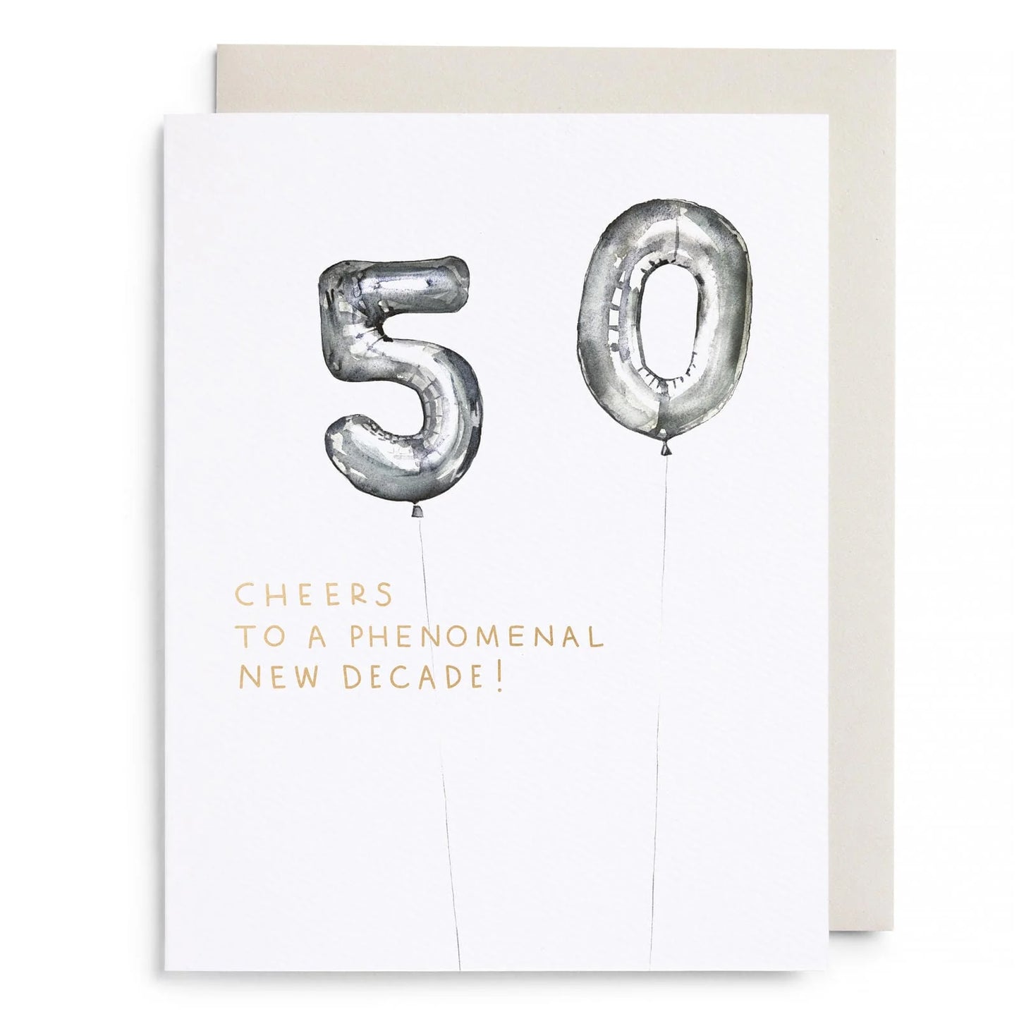 Helium 50 Birthday Card