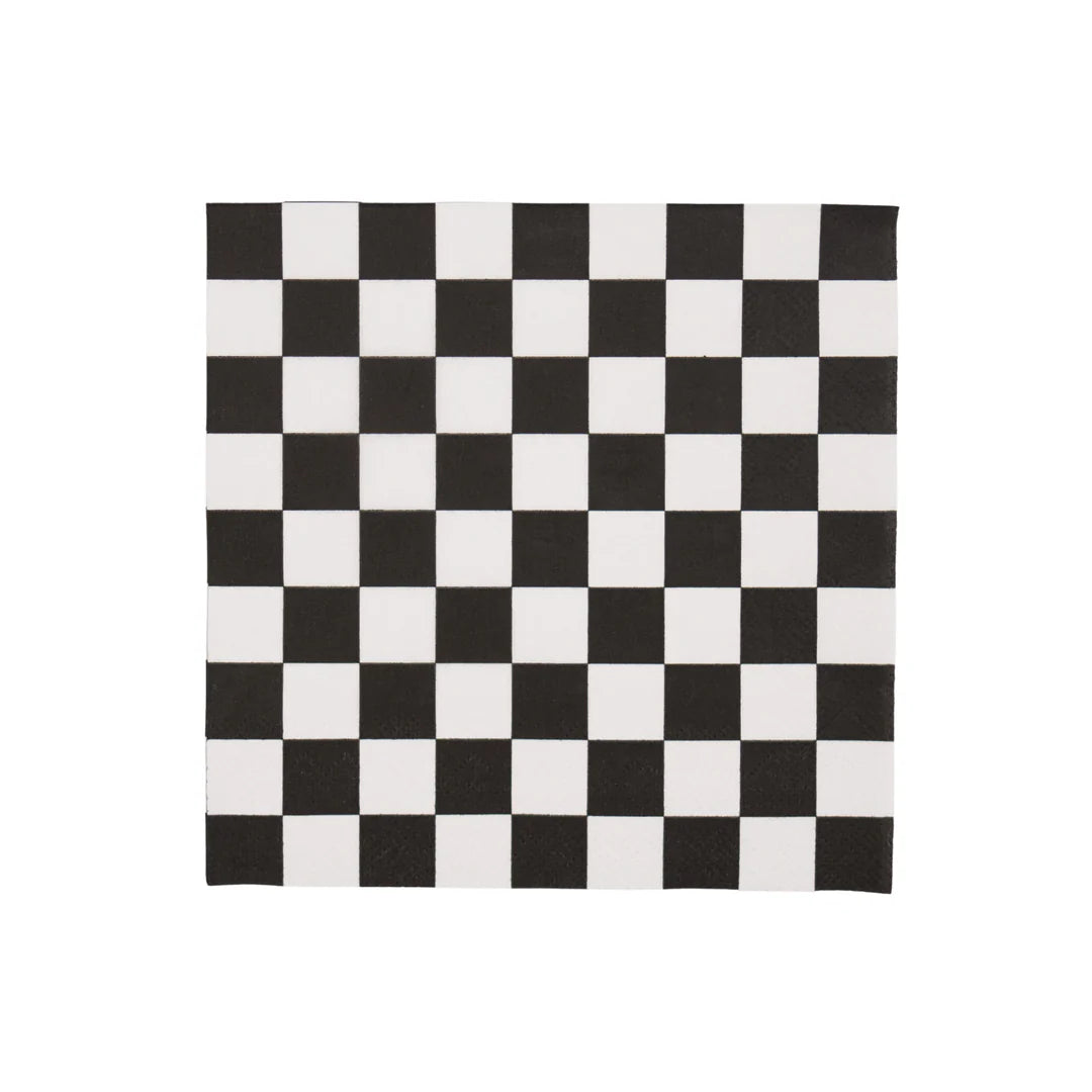 Black & White Checker Large Napkins