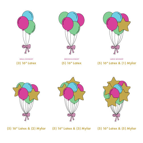 Custom Balloon Bouquets - Grab and Go