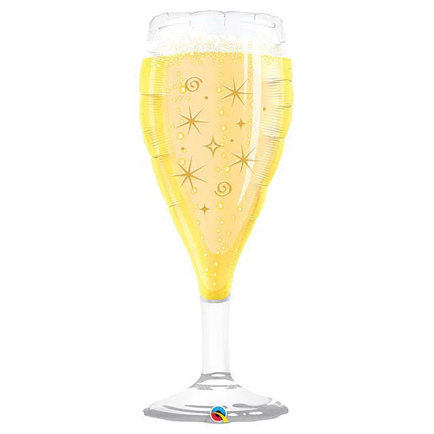 30" Champagne Glass Mylar