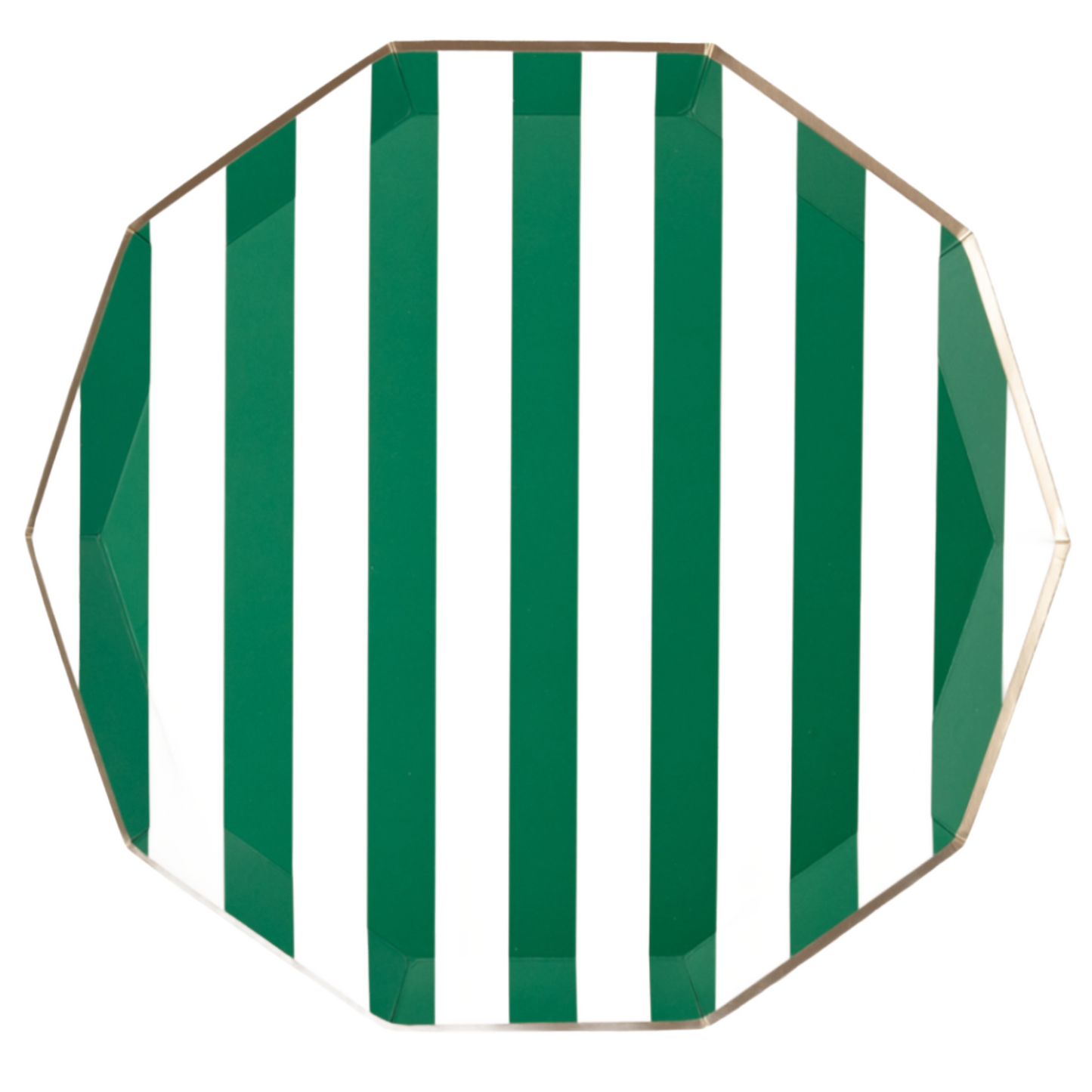 Green Cabana Stripe Plates