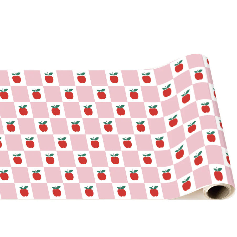 Apple & Pink Checker Table Runner