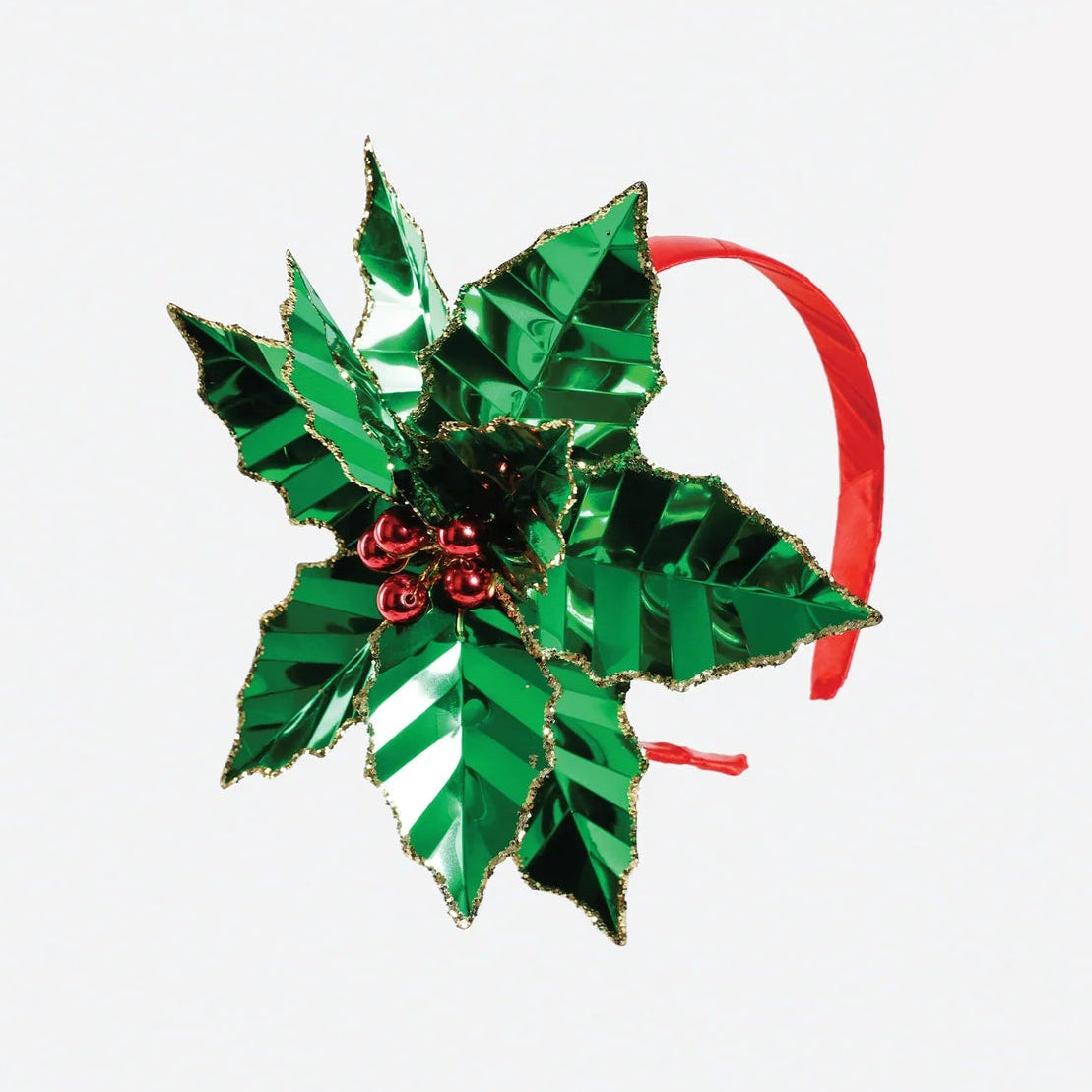 Poinsettia Foil Paper Headband