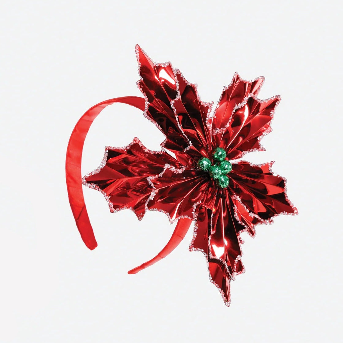 Poinsettia Foil Paper Headband