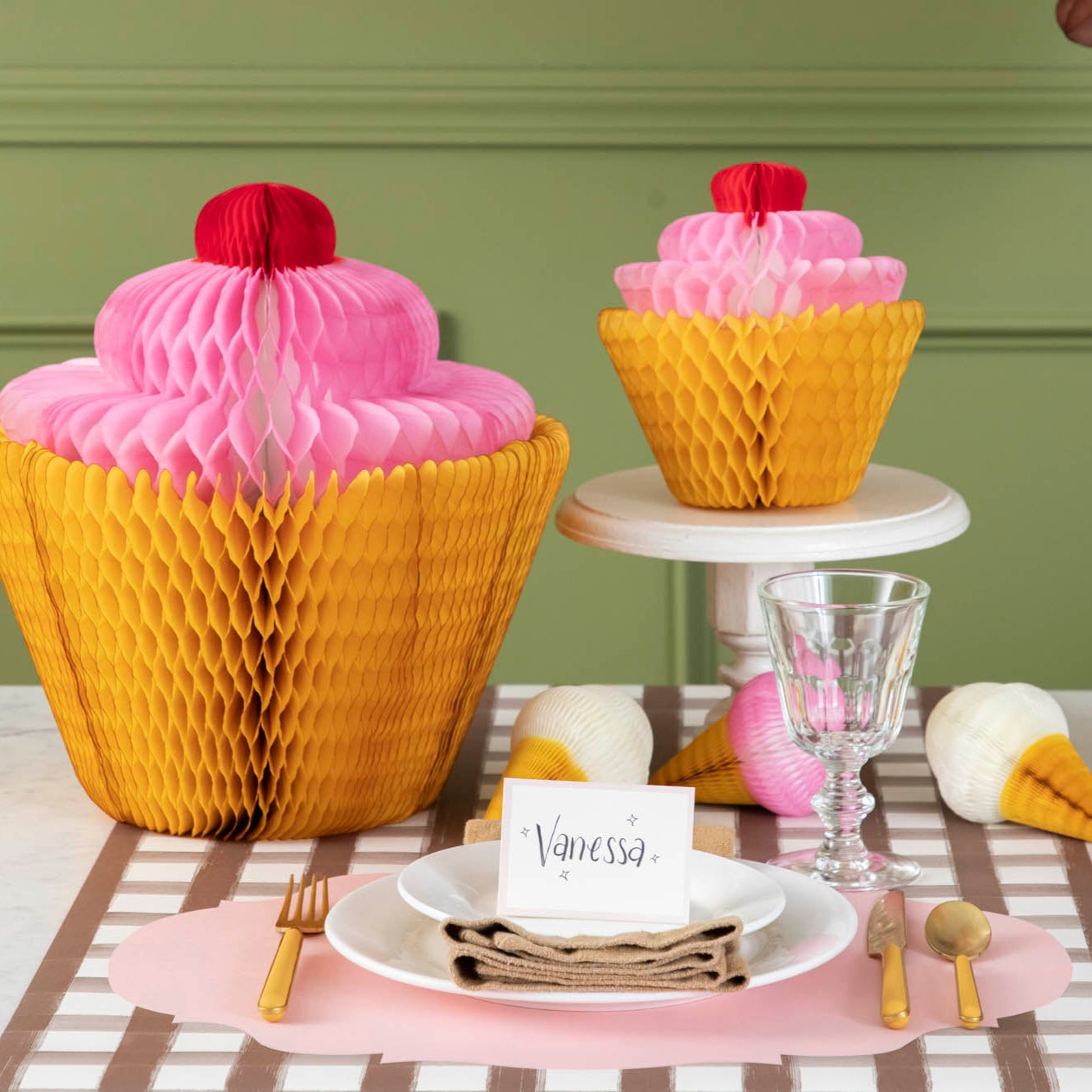 Large Honeycomb Cupcake