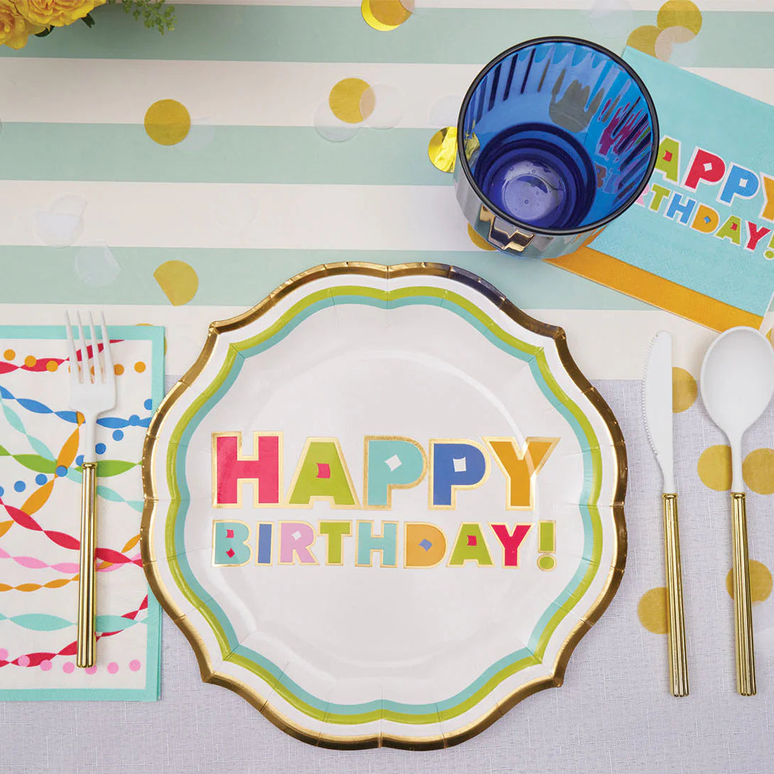 Bright Birthday Dinner Plates