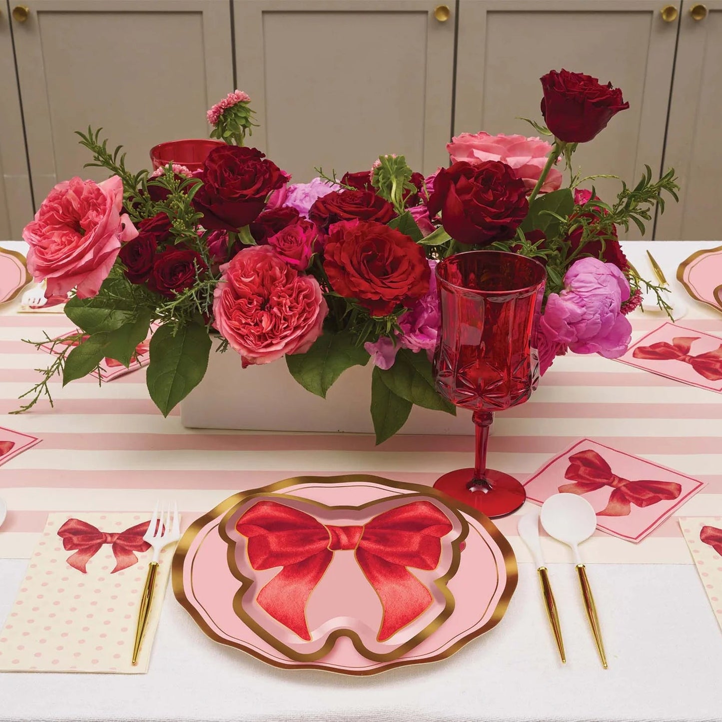 Pink Bow Salad Plates