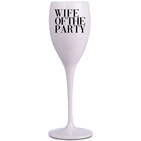 Wife of the Party Champagne Flute