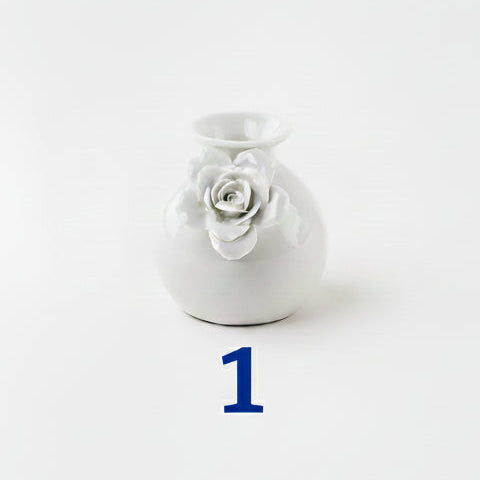 White Vase with Flower