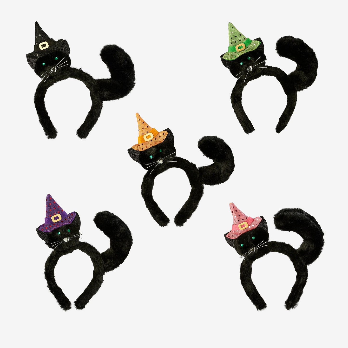 Cat with Witch Hat Headband