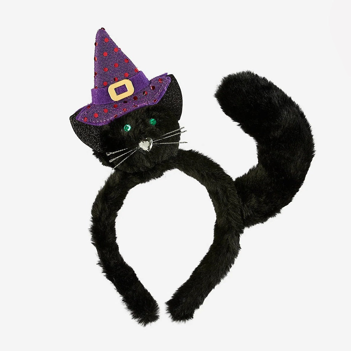 Cat with Witch Hat Headband