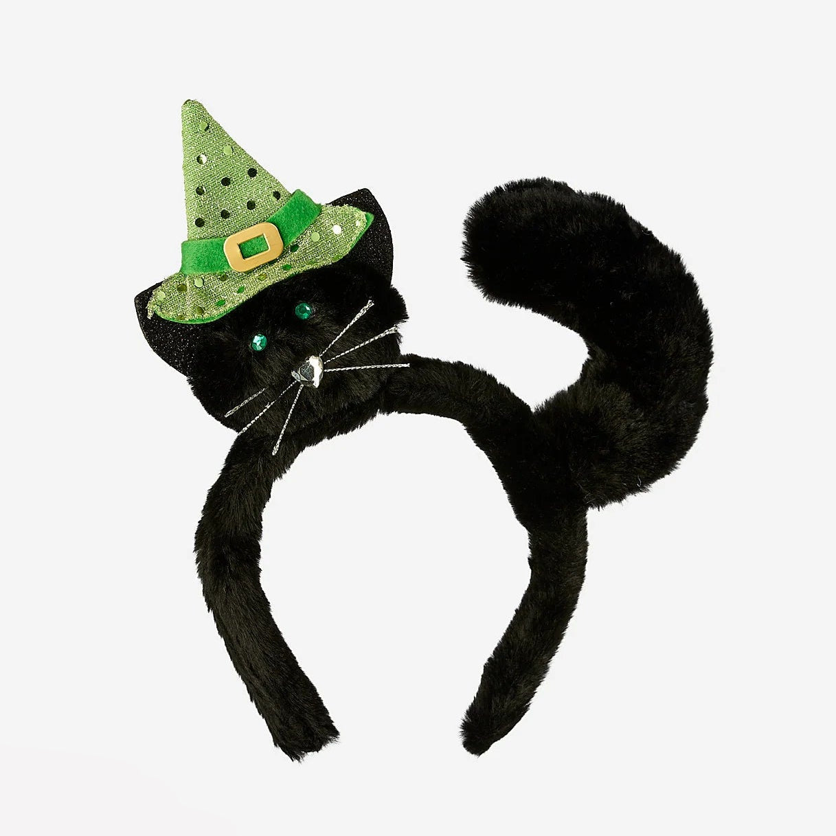 Cat with Witch Hat Headband
