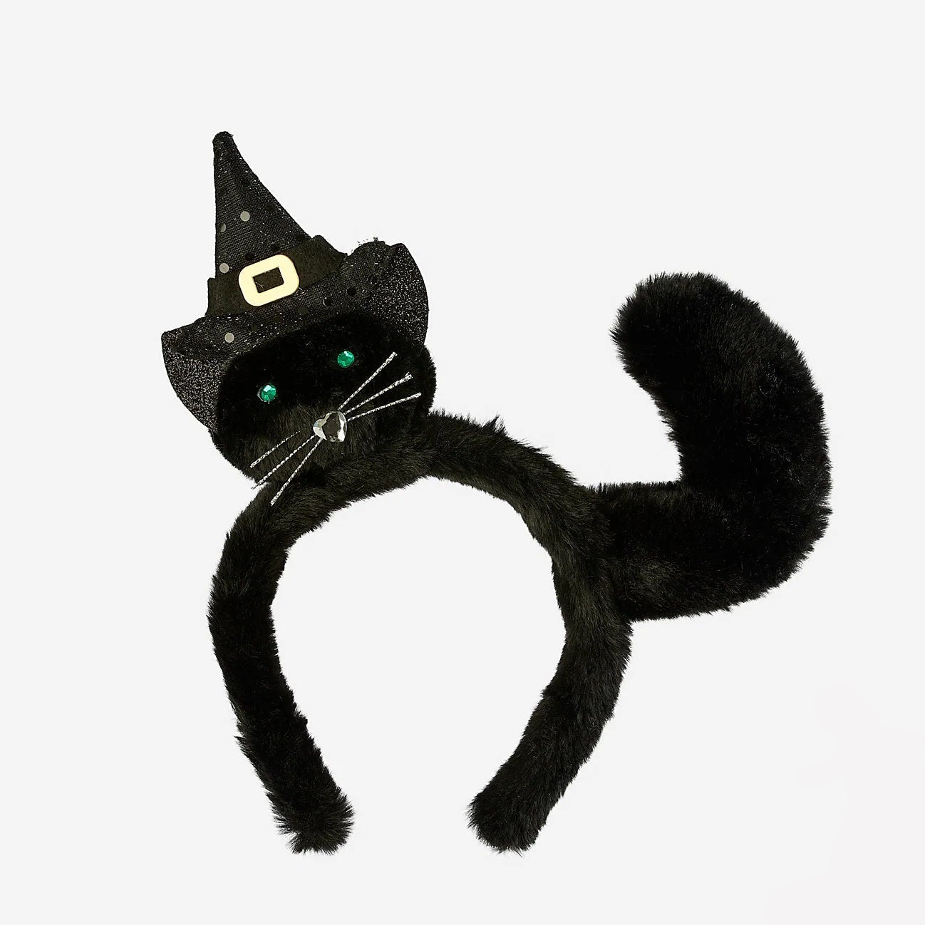 Cat with Witch Hat Headband
