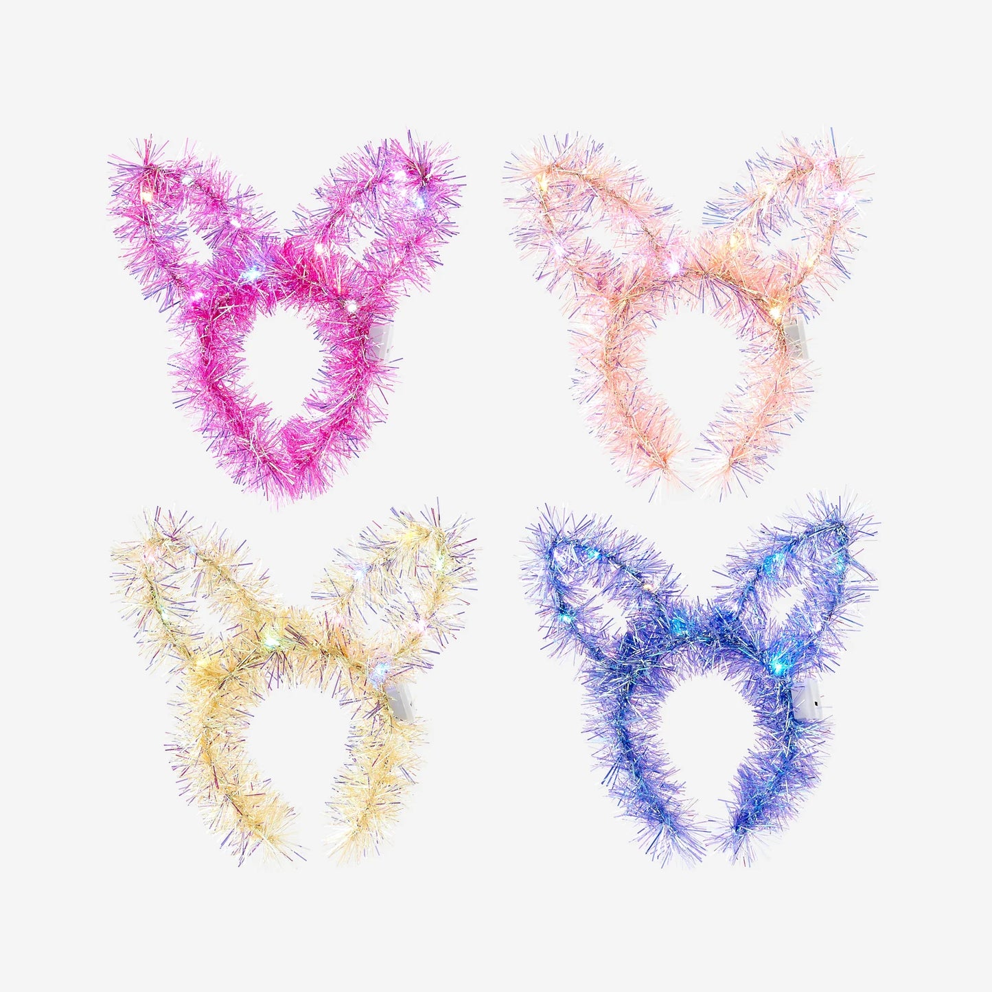 Tinsel Bunny Ear Light Up Headband