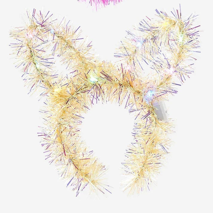 Tinsel Bunny Ear Light Up Headband