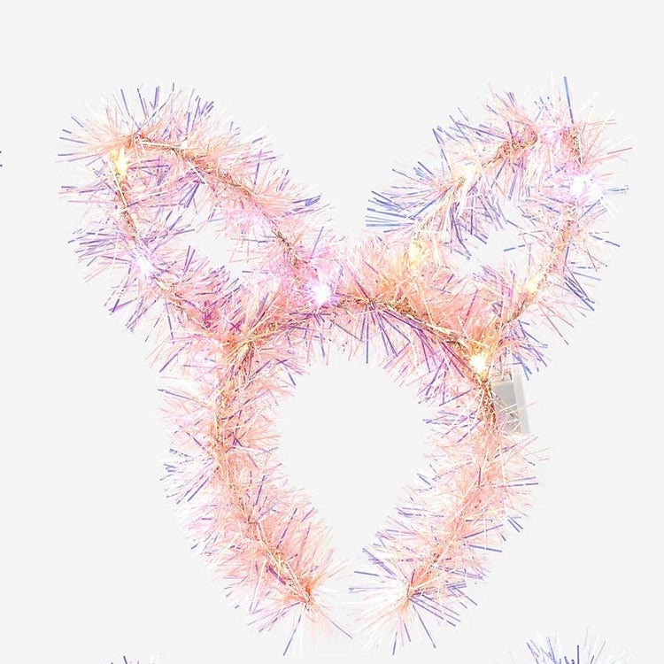 Tinsel Bunny Ear Light Up Headband