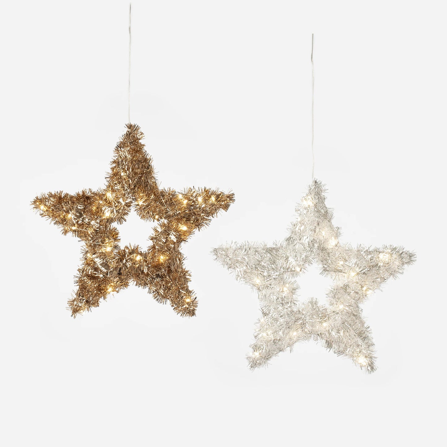 Lit Tinsel Star